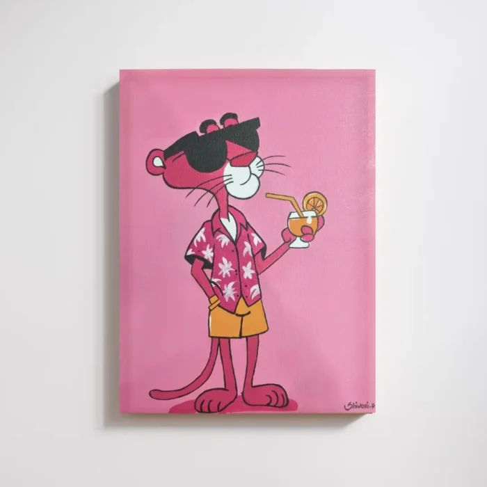 Pink Panther Canvas Painting